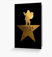 Santa Weihnachtsstern Hamilton Parodie Grußkarte