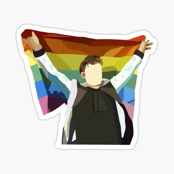 digital drawing of harry styles Sticker