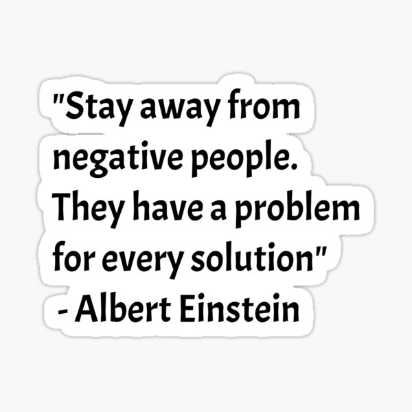 Stay Away From Negative People - Astonished Cat Company Sticker