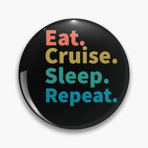 Item preview, Eat cruise sleep repeat-funny sunset retro designed and sold by Master4art.