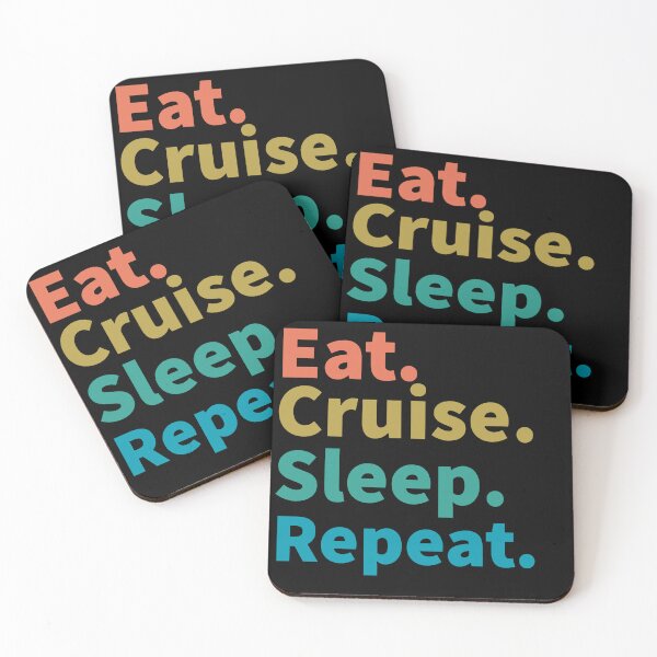 Item preview, Eat cruise sleep repeat-funny sunset retro designed and sold by Master4art.