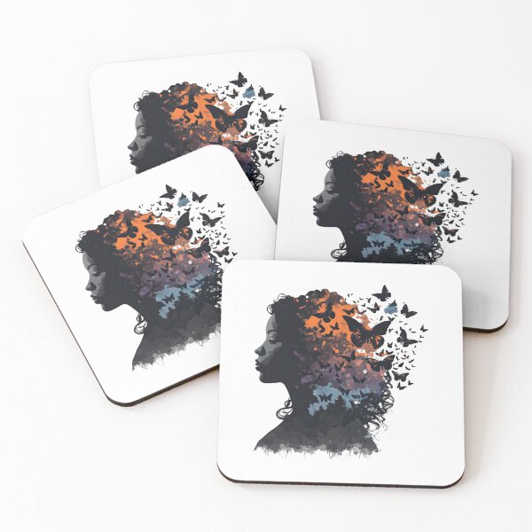 Item preview, Colorful Silhouette of Woman with Butterflies designed and sold by Daniel Leighton.