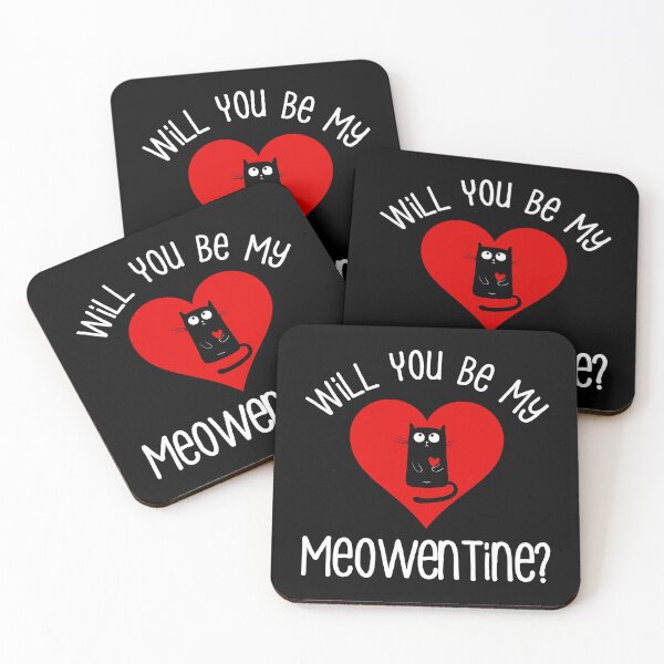 Item preview, Will You Be My Meowentine? Valentine's Day designed and sold by Cat Lady Designs.