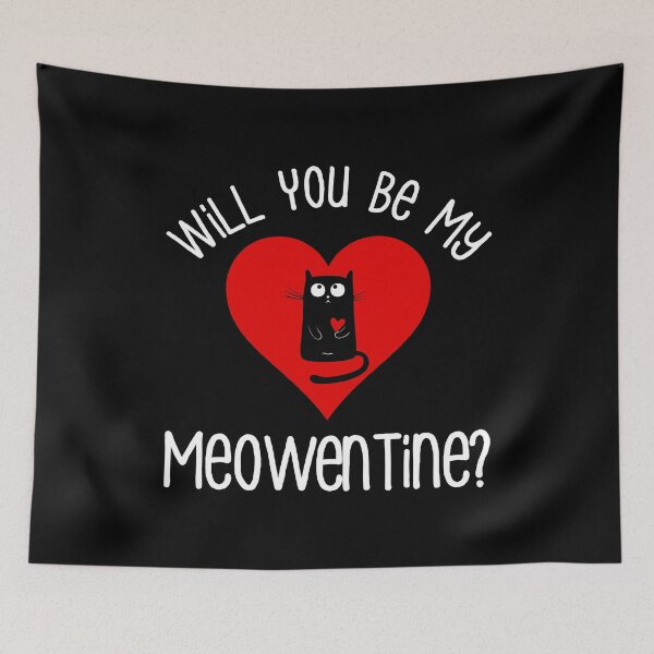 Item preview, Will You Be My Meowentine? Valentine's Day designed and sold by Cat Lady Designs.