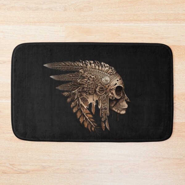 Item preview, Head of an Aztec Jaguar Warrior Skull Mexican Ancient Mythology designed and sold by CoyoteStudio.