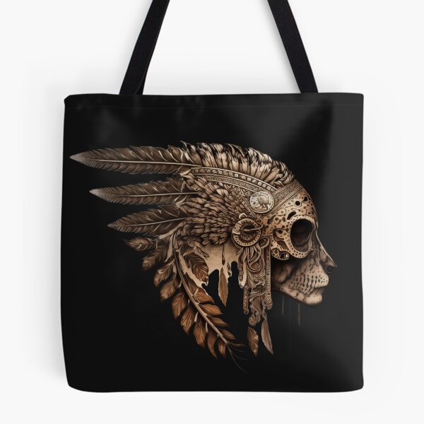 Item preview, Head of an Aztec Jaguar Warrior Skull Mexican Ancient Mythology designed and sold by CoyoteStudio.