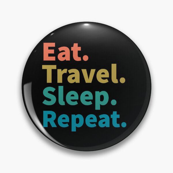 Item preview, Eat travel sleep repeat-cool, funny sunset retro designed and sold by Master4art.