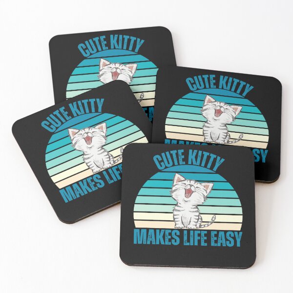 Item preview, Cute kitty makes like easy - K367 -  designed and sold by K367.