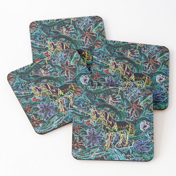 Item preview, unicorn in floral  designed and sold by Tonyasartprints.
