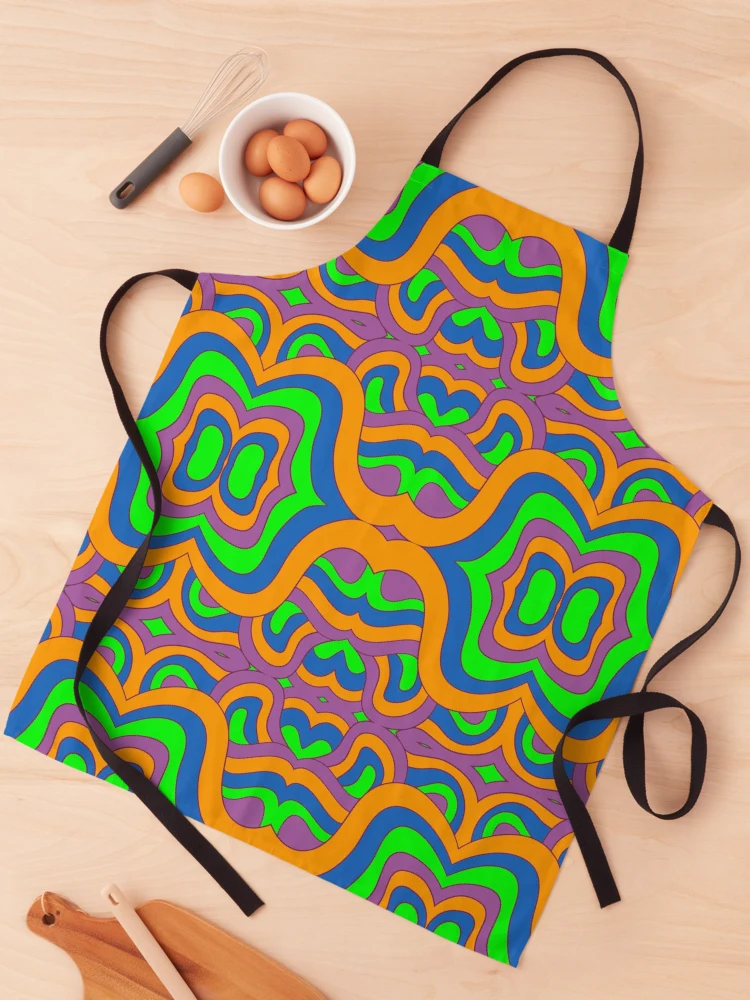 Thumbnail 1 of 6, Apron, Retro Abstract Pattern designed and sold by P9Designs.