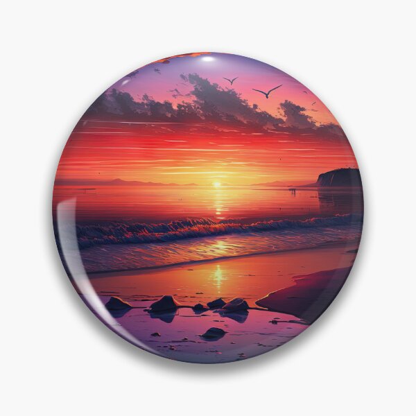 Item preview, Arte hermoso de la puesta del sol de la montaña designed and sold by Damian Sobczyk.