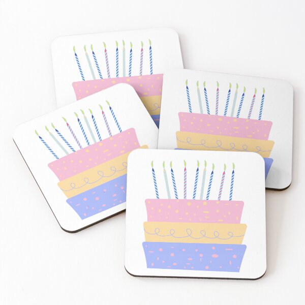 Item preview, Happy Birthday Cake with candles. Colorful Birthday cake. designed and sold by Createya.