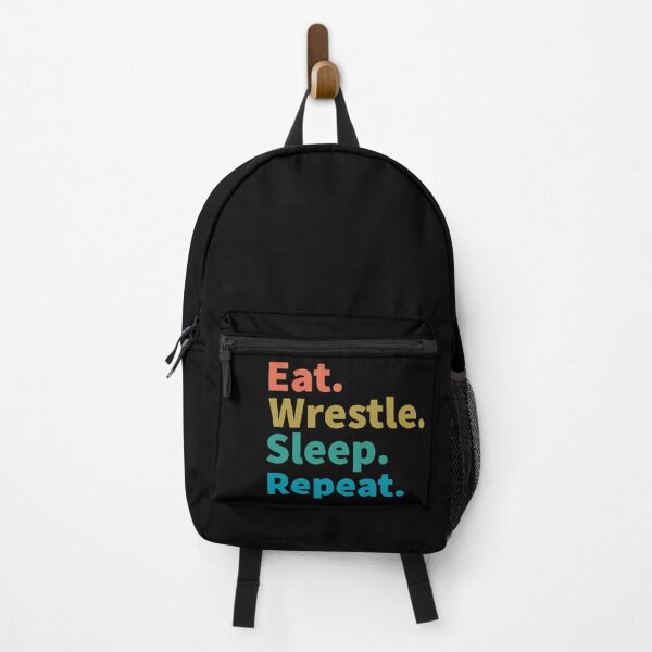 Item preview, Eat wrestle sleep repeat-Hard wrestling powerful inspiration sunset retro designed and sold by Master4art.