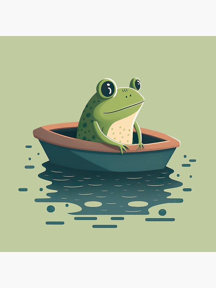 Cute Frog on a Journey | Art Board Print