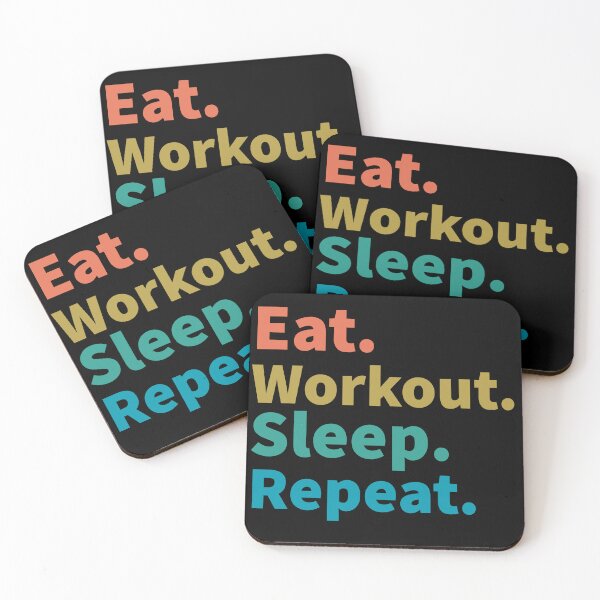 Item preview, Eat workout sleep repeat-Hard muscles powerful inspiration  designed and sold by Master4art.