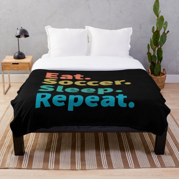 Item preview, Comer fútbol dormir repetir inspirador fútbol puesta de sol retro designed and sold by Master4art.