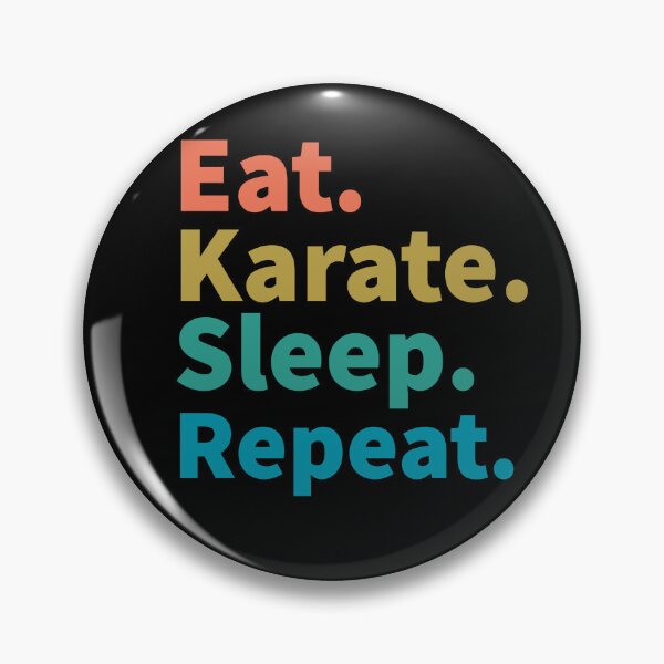 Item preview, Eat karate sleep repeat-inspirational karate fighter sunset retro designed and sold by Master4art.