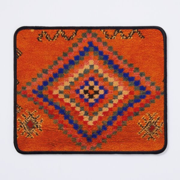 Aperçu de l'œuvre Tapis Marocain Oriental Orange créée et vendue par SpaceBazaar.