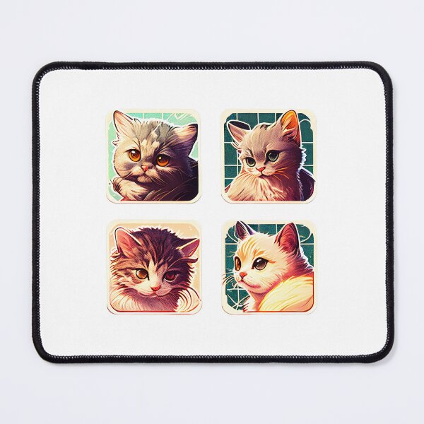Item preview, 4 cute cat stickers designed and sold by Christolamber.
