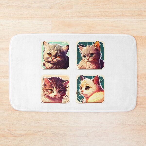 Item preview, 4 cute cat stickers designed and sold by Christolamber.