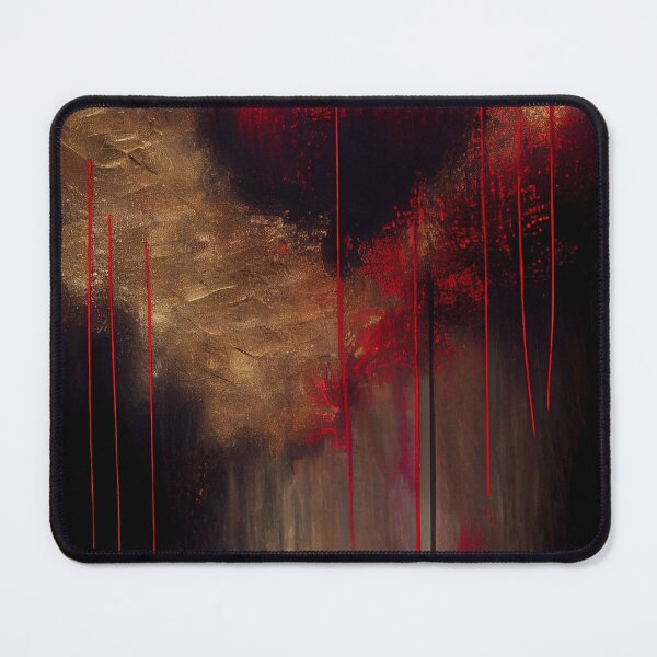 Item preview, Modern Abstract Splashes- Red Black Gold #6 designed and sold by Gypsykiss.