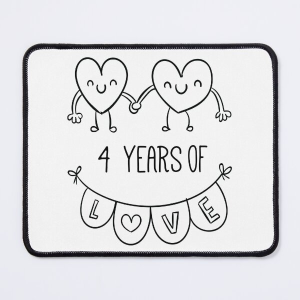 Item preview, Fourth Anniversary - 4 Years of Love designed and sold by CuteTrendyFinds.