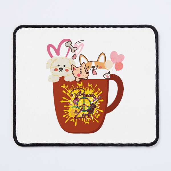 Item preview, Cute Dog Pink Cup Valentine Coffee loves designed and sold by california87.