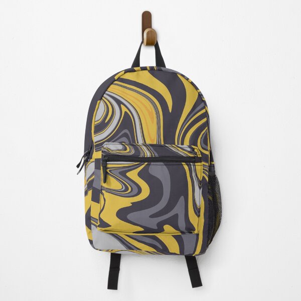 Item preview, Yellow and Grey Abstract Liquid Swirls designed and sold by patternsoup.