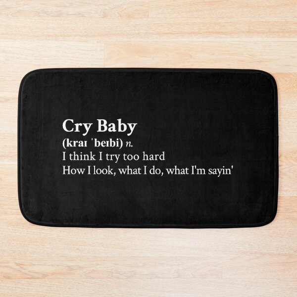 Item preview, Cry Baby by The Neighbourhood Band Rock Aesthetic Quote Black designed and sold by StickTheSong.