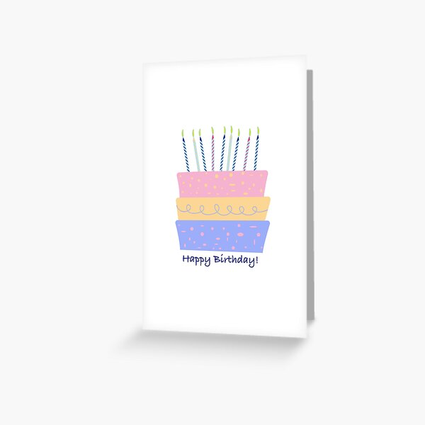 Item preview, Happy Birthday Cake with candles. Colorful Birthday cake designed and sold by Createya.