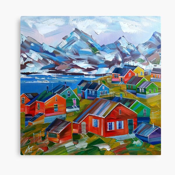 Item preview, Greenland, oil painting, nature of Greenland in art, landscape. designed and sold by DmitrySkripnyc.