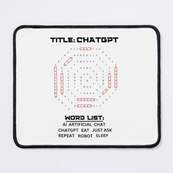 Item preview, CHATGPT AI ARTIFICAL WORD SEARCH designed and sold by DesignbyOkoto.