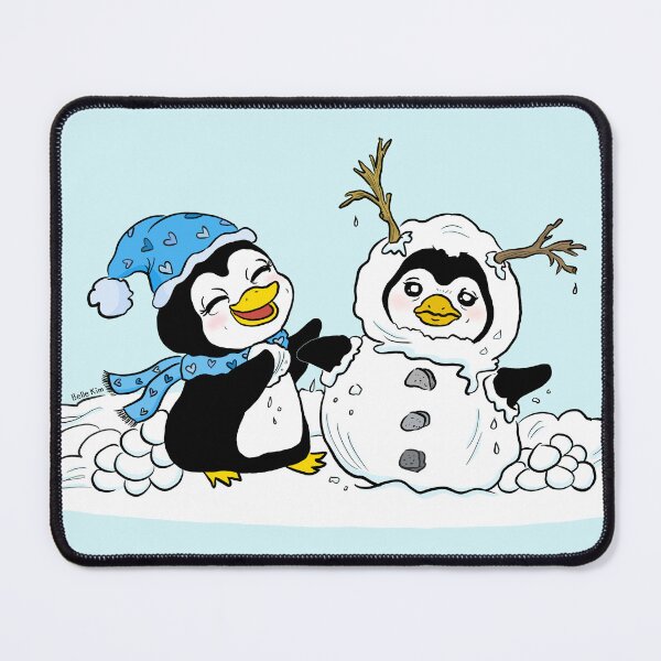 Item preview, Penguin couple in snow designed and sold by doodletokki.