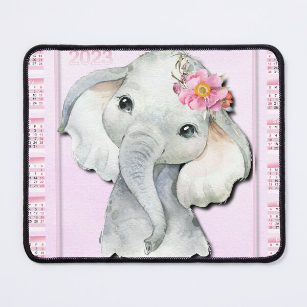 Item preview, Kids Calendar, 2023 Year Calendar, Yearly Wall Calendar, Children's Calendar, Baby Elephant Print, Safary Nursery Decor, 2023 12 month, Sunday Start designed and sold by Dzhenka-Balimez.