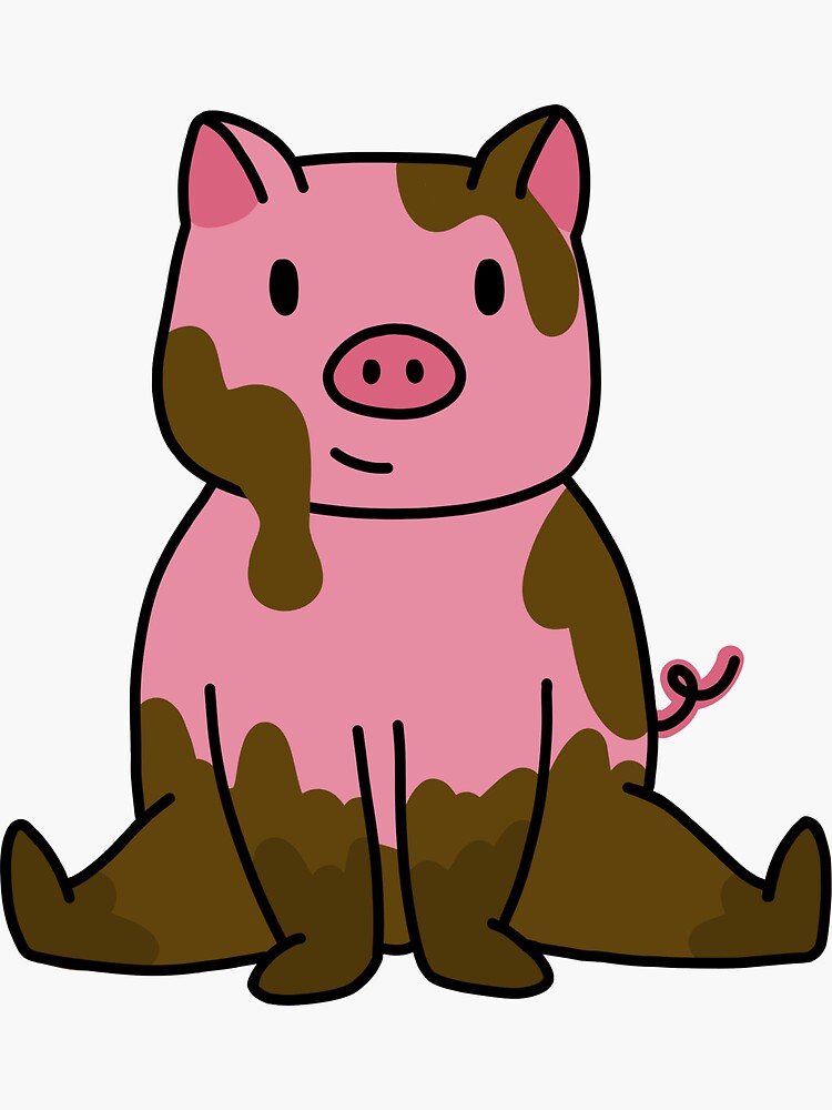 Pegatina for Sale con la obra «Lechón fangoso» de mairsaydraws