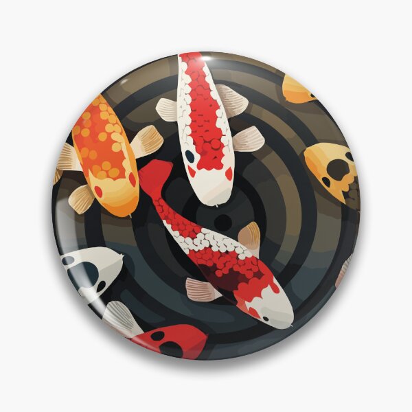 Item preview, Bold Japanese Koi Fish Ripple Pattern Design designed and sold by Thread Bubbler.