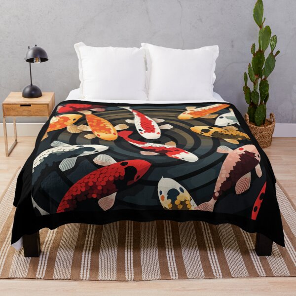 Item preview, Bold Japanese Koi Fish Ripple Pattern Design designed and sold by Thread Bubbler.