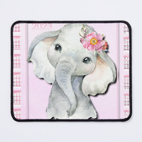 Item preview, Kids Calendar, Yearly Nursery Calendar, Girls Room Art, 2023 Year Calendar, Children's Calendar, Baby Elephant Print, Safary Nursery Decor, 2023 12 month, Monday Start designed and sold by Dzhenka-Balimez.