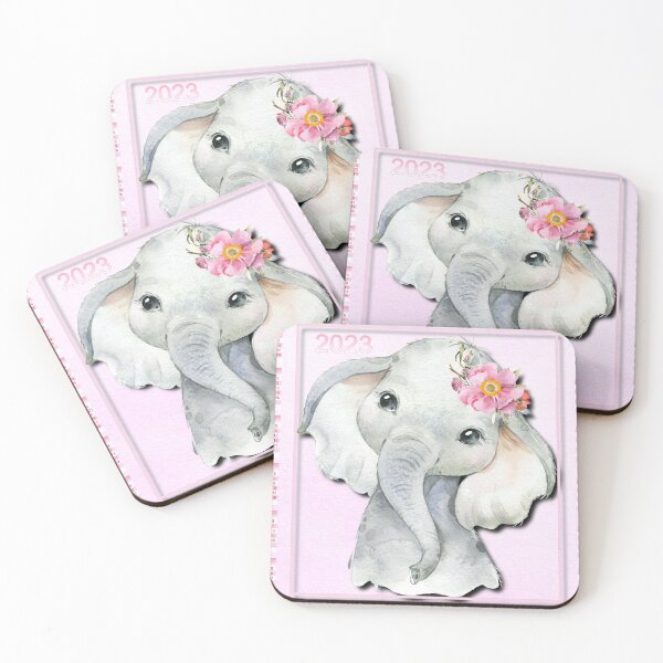 Item preview, Kids Calendar, Yearly Nursery Calendar, Girls Room Art, 2023 Year Calendar, Children's Calendar, Baby Elephant Print, Safary Nursery Decor, 2023 12 month, Monday Start  designed and sold by Dzhenka-Balimez.
