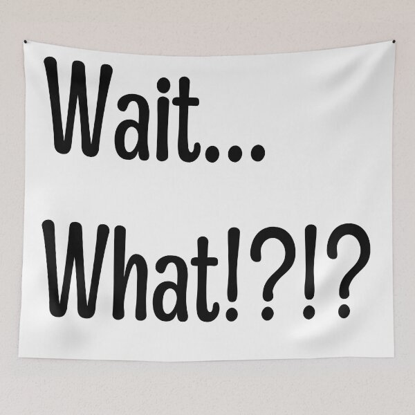 Item preview, Wait What!?!? Quote designed and sold by NobodyMadeThis.