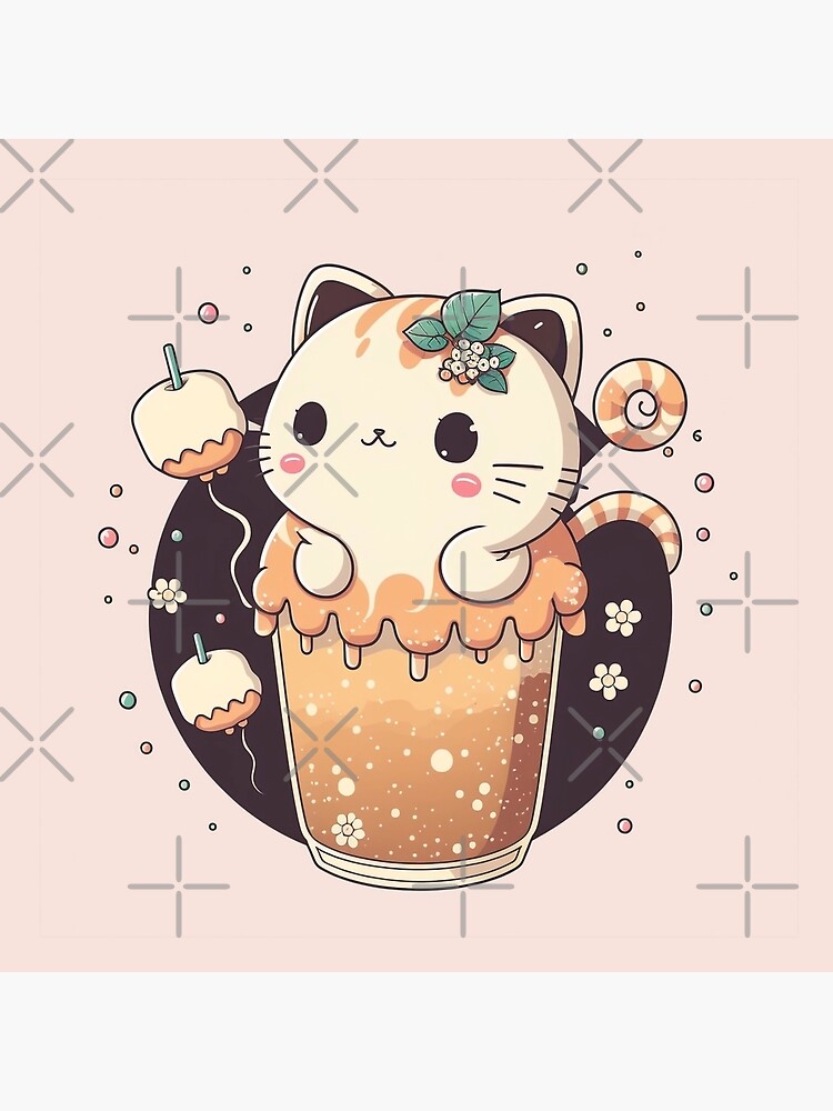 Made this kawaii style boba cup sticker : r/Kawaii