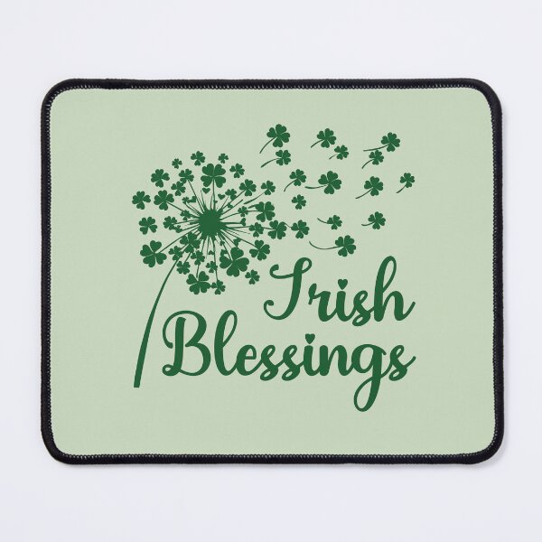 Item preview, Irish Blessings Dandelion Blowing Shamrocks designed and sold by OliviaGbyKyro.