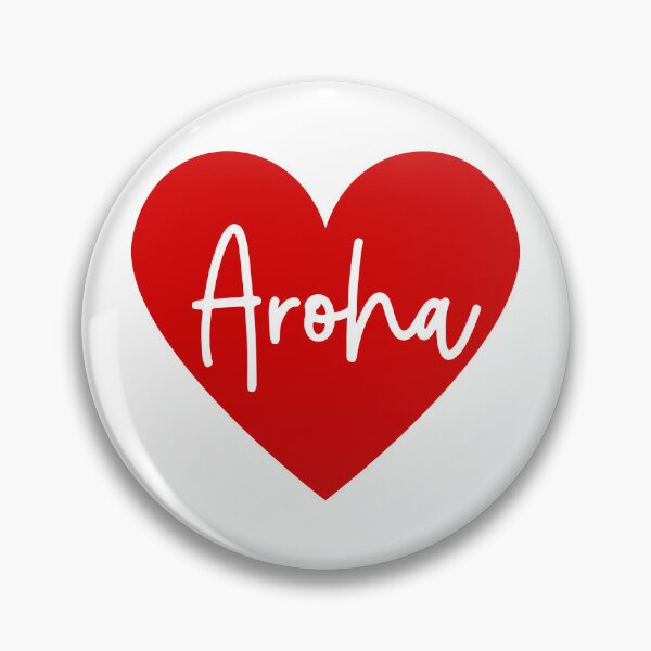 Item preview, Love Heart with Aroha, Love in Te Reo Maori, Red Heart designed and sold by BearAndCat.