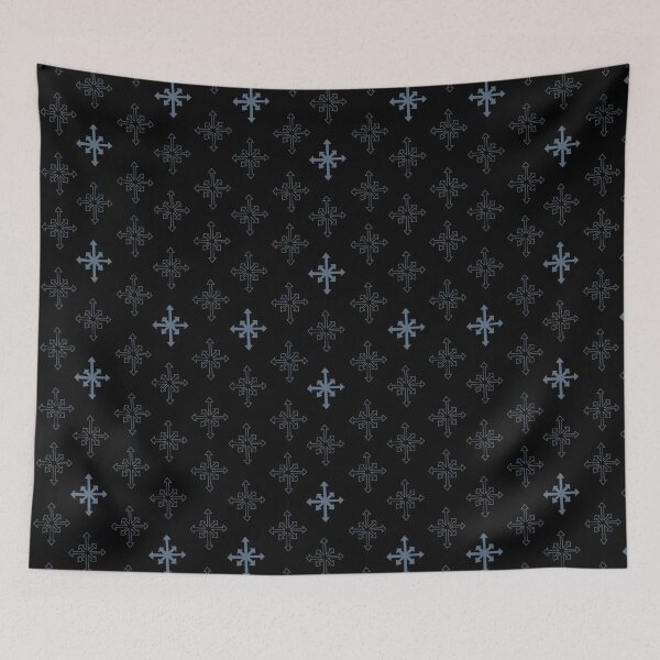 Item preview, Snowflake repeat pattern black and grey - Large  designed and sold by AngelDawnDesign.