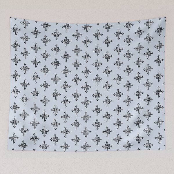 Item preview, Snowflake repeat pattern black and blue - Large  designed and sold by AngelDawnDesign.