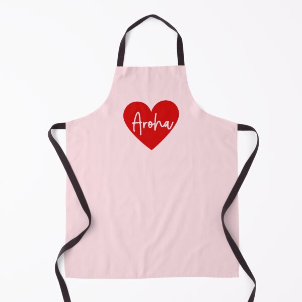 Item preview, Love Heart with Aroha, Love in Te Reo Maori, Red Heart, Pink Background designed and sold by BearAndCat.