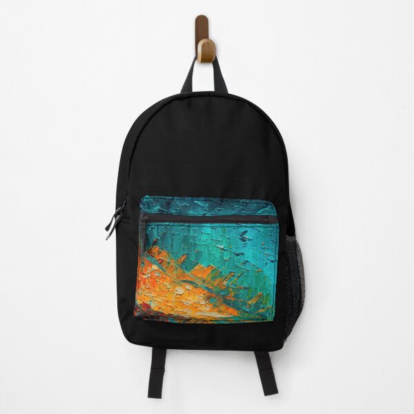 Item preview, Rainbow Colorful Waves Abstract Acrylic Oil Painting designed and sold by CoCrafts.