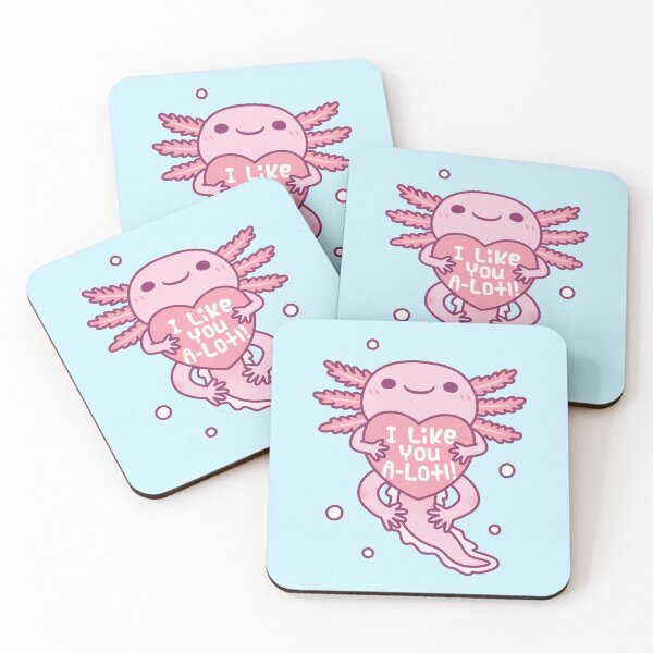 Artikelvorschau, Niedlicher Axolotl „Ich mag dich sehr“ Lustiges Wortspiel entworfen und verkauft von rustydoodle.