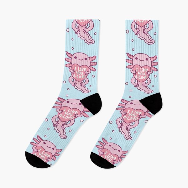 Item preview, Cute Axolotl I Like You A Lotl Funny Pun designed and sold by rustydoodle.