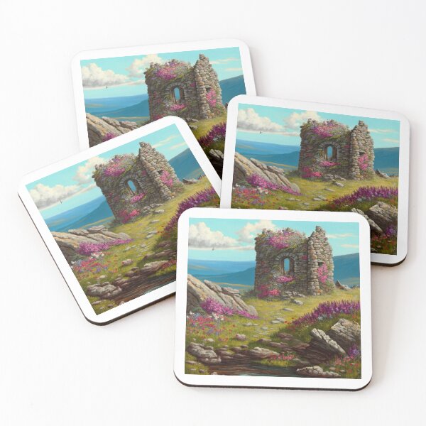 Item preview, Castle ruins near a stream with wildflowers designed and sold by JoepshLSio.
